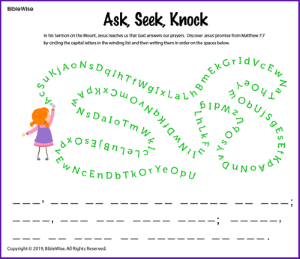 ask seek knock puzzle